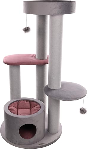 Flamingo Kratzbaum Tarra – Grau, 151,5 cm | Stabiler & Kuscheliger Kratzbaum für Katzen! Flamingo Kratzbaum Tarra – Grau, 151,5 cm | Stabiler & Kuscheliger Kratzbaum für Katzen! von Flamingo