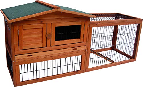 Karlie Kaninchenstall mit Auslauf Sunshine L: 155 cm B: 53 cm H: 70 cm von Flamingo