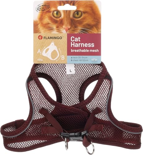 Katze Geschirr Step&Go Berta Aubergine L 30-34cm 48-52cm Katze Geschirr Step&Go Berta Aubergine L 30-34cm 48-52cm von Flamingo