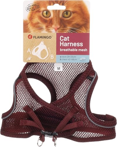Katze Geschirr Step&Go Berta Aubergine M 29-33cm 42-46cm Katze Geschirr Step&Go Berta Aubergine M 29-33cm 42-46cm von Flamingo