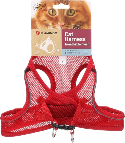 Katze Geschirr Step&Go Berta Rot L 30-34cm 48-52cm Katze Geschirr Step&Go Berta Rot L 30-34cm 48-52cm von Flamingo