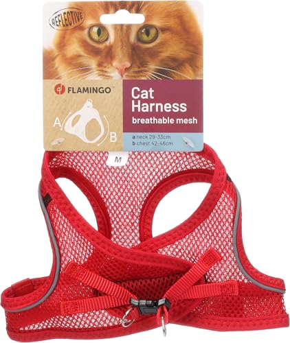 Katze Geschirr Step&Go Berta Rot M 29-33cm 42-46cm Katze Geschirr Step&Go Berta Rot M 29-33cm 42-46cm von Flamingo