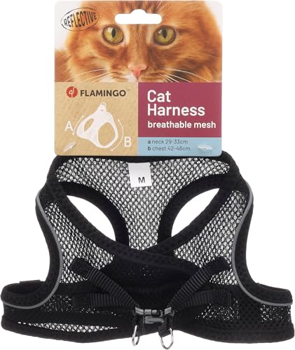 Katze Geschirr Step&Go Berta Schwarz M 29-33cm 42-46cm Katze Geschirr Step&Go Berta Schwarz M 29-33cm 42-46cm von Flamingo