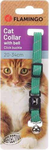 Katze Halsband Elza Grün 20-34cm 10mm Katze Halsband Elza Grün 20-34cm 10mm von Flamingo