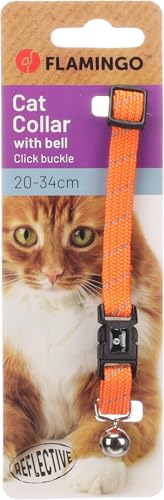 Katze Halsband Elza Orange 20-34cm 10mm Katze Halsband Elza Orange 20-34cm 10mm von Flamingo