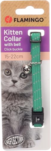 Katze Halsband Kätzchen Elza Grün 15-22cm 10mm von Flamingo