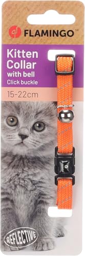 Katze Halsband Kätzchen Elza Orange 15-22cm 10mm von Flamingo
