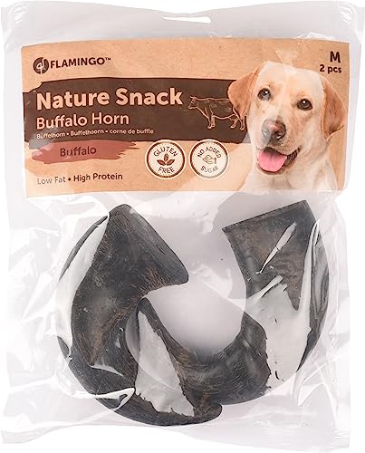 Flamingo Nature Büffelhorn Snack Medium - 2 Stück, 360 g, Natürlicher und Langlebiger Kausnack für Hunde Flamingo Nature Büffelhorn Snack Medium - 2 Stück, 360 g, Natürlicher und Langlebiger Kausnack für Hunde von Flamingo