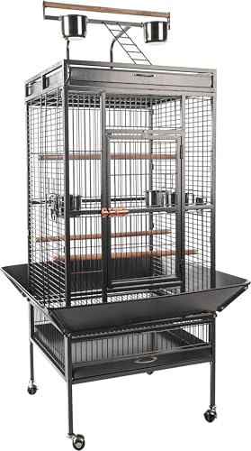 PAPAGEIENKÄFIG Paolo ANTHRAZIT 82x77,5x165M von Flamingo