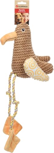 Flamingo Hundespielzeug – Bruta Vogel mit Seil Braun – Plüsch, Quietsche+Knistern – Länge 50 cm Flamingo Hundespielzeug – Bruta Vogel mit Seil Braun – Plüsch, Quietsche+Knistern – Länge 50 cm von Flamingo