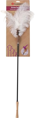 Flamingo Katzenspielzeug – Katzenangel Nina Weiß 61–186cm – Glasfaser mit Holzgriff, Matatabi, Glöckchen und Federn Flamingo Katzenspielzeug – Katzenangel Nina Weiß 61–186cm – Glasfaser mit Holzgriff, Matatabi, Glöckchen und Federn von Flamingo