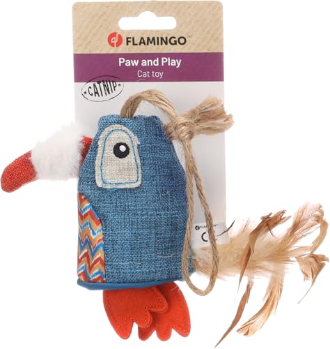 Flamingo Katzenspielzeug – Robla Vogel – 32,5cm – Textil – mit Catnip, Bändern & Federn – bunt – Katzenspielzeug Flamingo Katzenspielzeug – Robla Vogel – 32,5cm – Textil – mit Catnip, Bändern & Federn – bunt – Katzenspielzeug von Flamingo