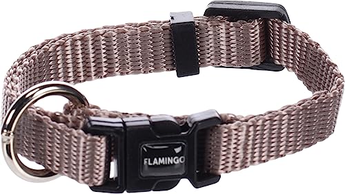 Flamingo Halsband für Hund Ziggi Taupe XXS - 15-25cm 10mm - Stufenlos verstellbar - Mit zugentlastung Flamingo Halsband für Hund Ziggi Taupe XXS - 15-25cm 10mm - Stufenlos verstellbar - Mit zugentlastung von Flamingo