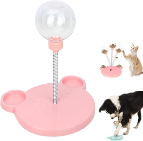 Flanliy Leckerli Spielzeug Hund,Wackelndes Futterball für Hunde,Snackball Hund Intelligenzspielzeug,Hundespielzeug Leckerli Verstecken,FöRdert Gesunde Essgewohnheiten Und Mentale Stimulation (Rosa) von Flanliy