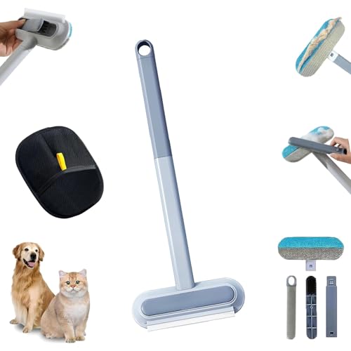 Flanliy Tierhaarentferner, 3 In 1 Pet Hair Remover mit Fell Magnet Handschuh, Hunde & Katzenhaarentferner, Wiederverwendbar Tierhaarentferner Bürste zum Tierhaare Entfernen für Kleidung und Möbel (A) von Flanliy