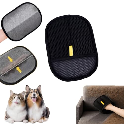 Doppelseitige Fell Magnet Handschuh, Fellhandschuhe Fingerlos Katze, Wiederverwendbare Katzen Handschuhe Fellpflege für Glattes und Gesundes Fell (1 PCS) von Flanliy