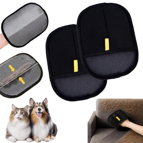 Pfotenmond Fellmagnet, Doppelseitige Fell Magnet Handschuh, Fellhandschuhe Fingerlos Katze, Wiederverwendbare Katzen Handschuhe Fellpflege für Glattes und Gesundes Fell (2 PCS) von Flanliy