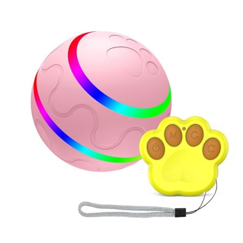 Flcivsh Interaktives,Intelligentes Elektrisches Haustier, Automatisch Rollender Ball, Katzen- und für Welpen/Kleine Bis Mittelgroße Hunde mit Fernbedienung-B von Flcivsh