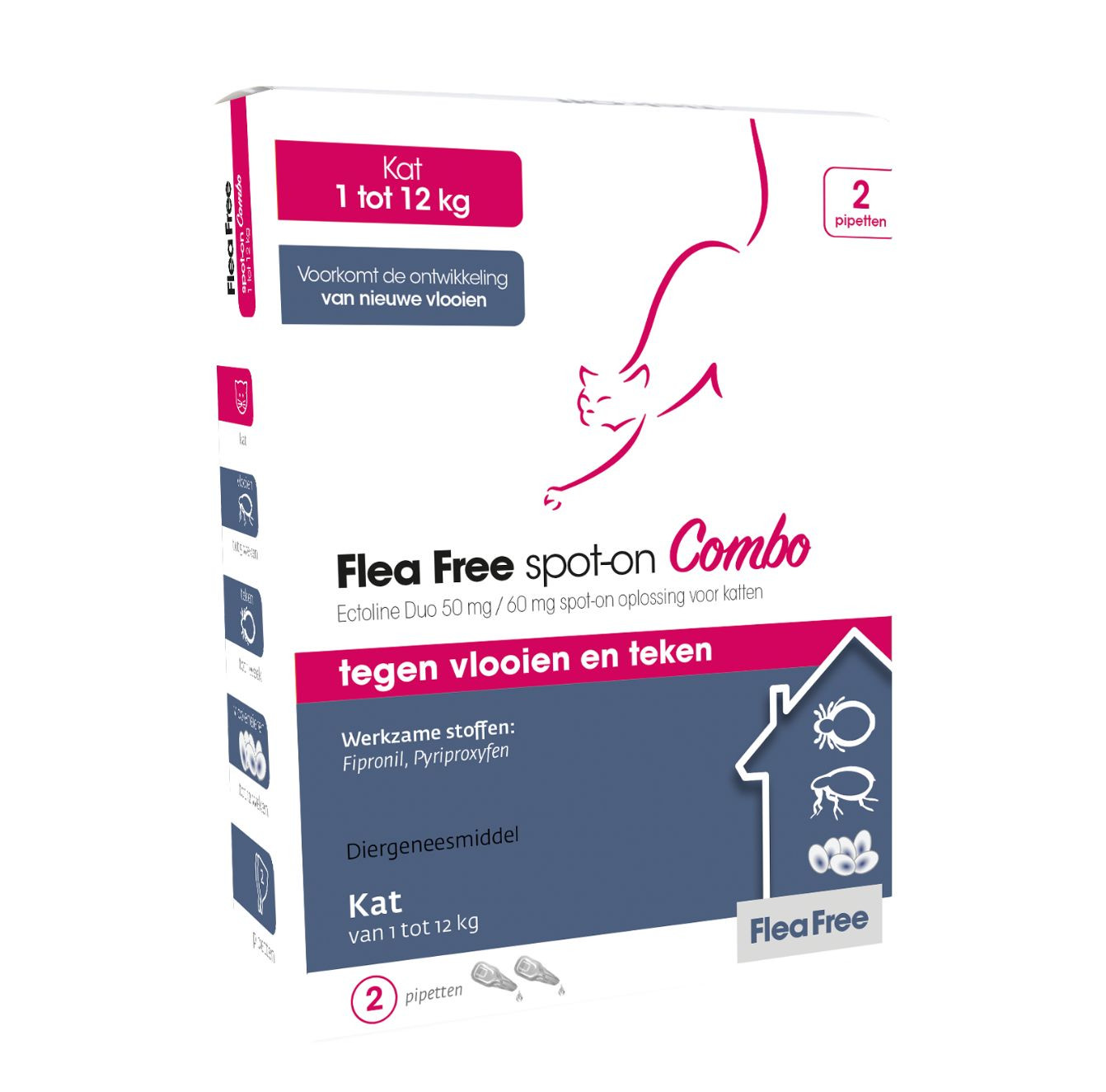 Flea Free Spot-On Combo Katze 4 Pipetten von Flea Free