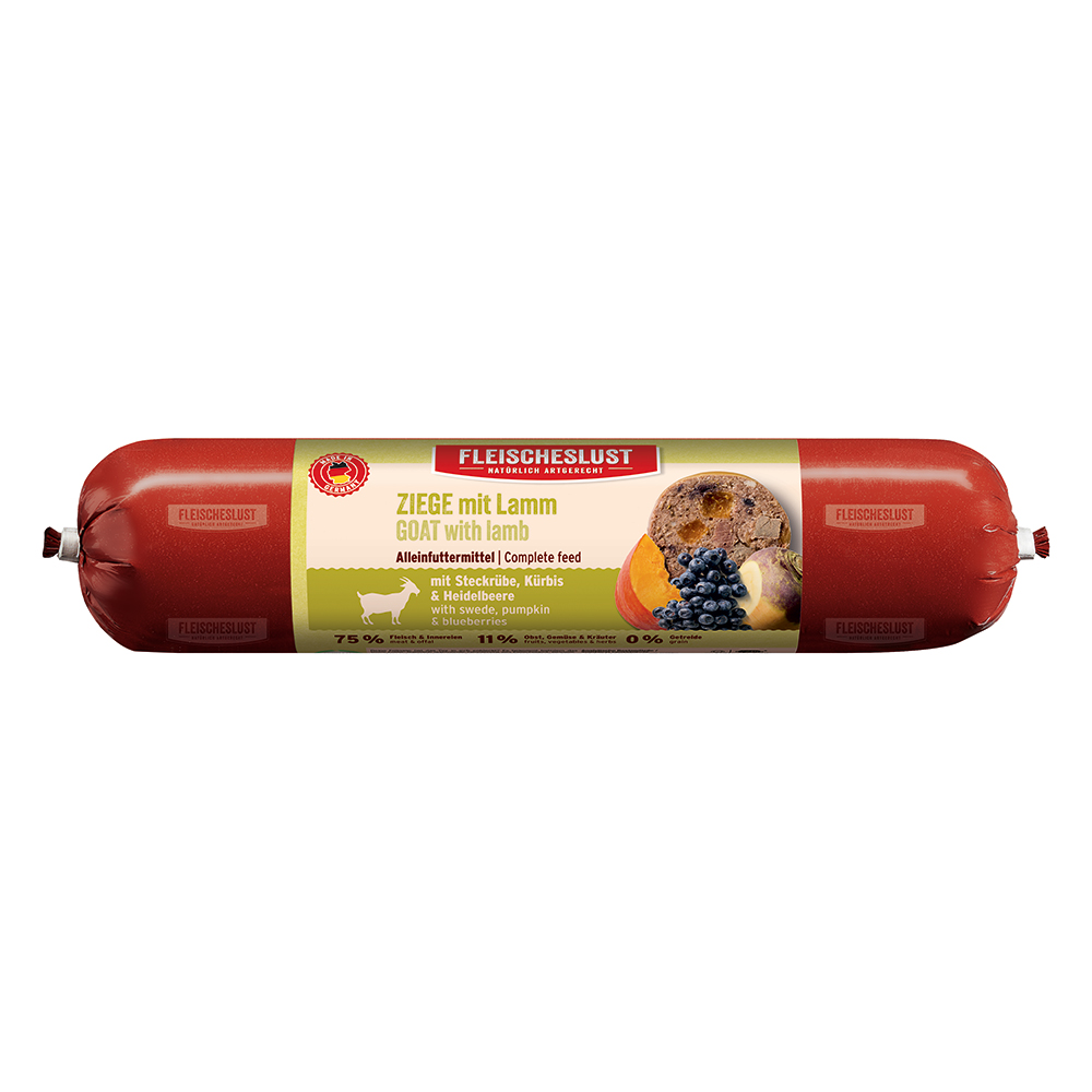Fleischeslust Classic 6 x 800 g - Ziege mit Lamm mit Steckrübe, Kürbis & Heidelbeere Fleischeslust Classic 6 x 800 g - Ziege mit Lamm mit Steckrübe, Kürbis & Heidelbeere von Fleischeslust