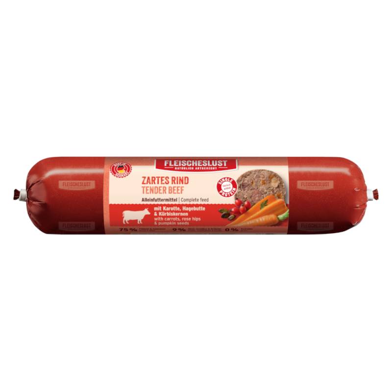 Fleischeslust Classic 8 x 400 g - Zartes Rind mit Karotte, Hagebutte & Kürbiskernen von Fleischeslust