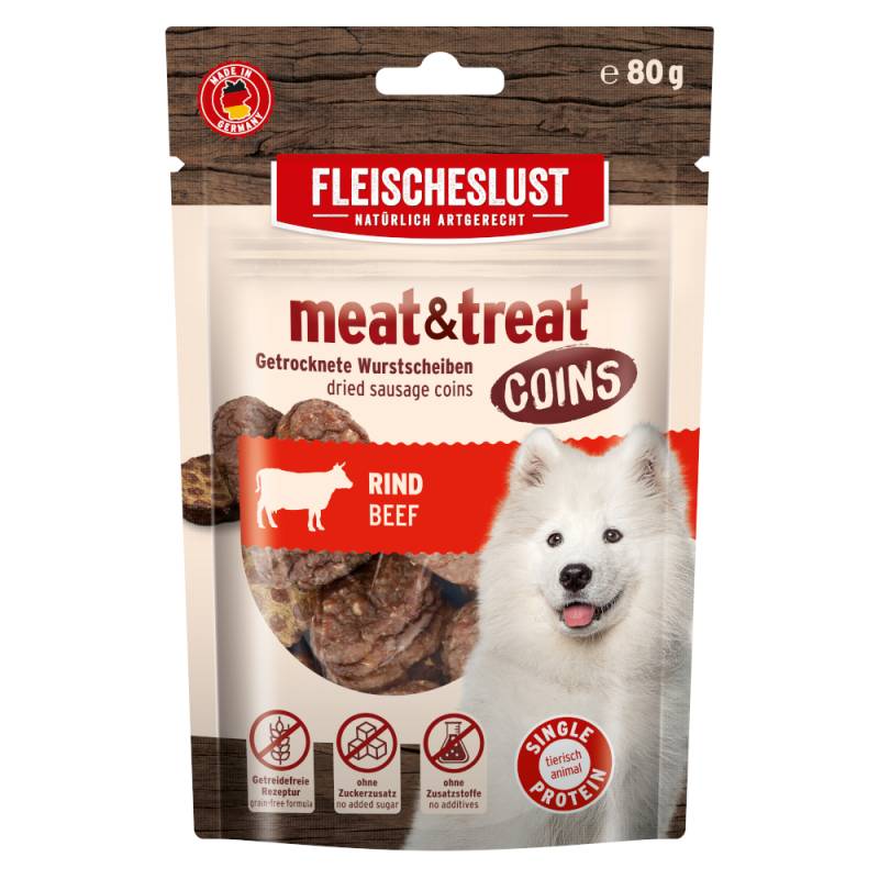 Fleischeslust Meat & Treat Coins - Rind (80 g) von Fleischeslust
