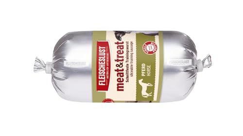 Fleischeslust Meat und Treat Pferd, 5er Pack (5 x 200 g) von Fleischeslust