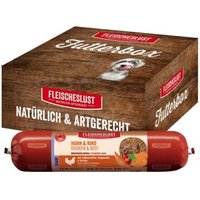 Fleischeslust Nassfutter Hund Senior Huhn/Rind Wurst 6x800g von Fleischeslust