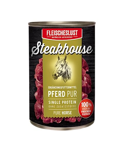 Fleischeslust Steakhouse Pferd Pur, 1er Pack (1 x 410 g) von Fleischeslust