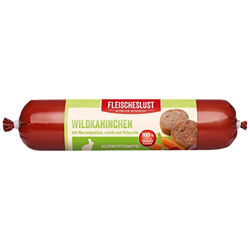 Fleischeslust Wildkaninchen mit feinem Wurzelgemüse, Leinöl und Sellerie Wurst (1 x 400 Gramm) von Fleischeslust