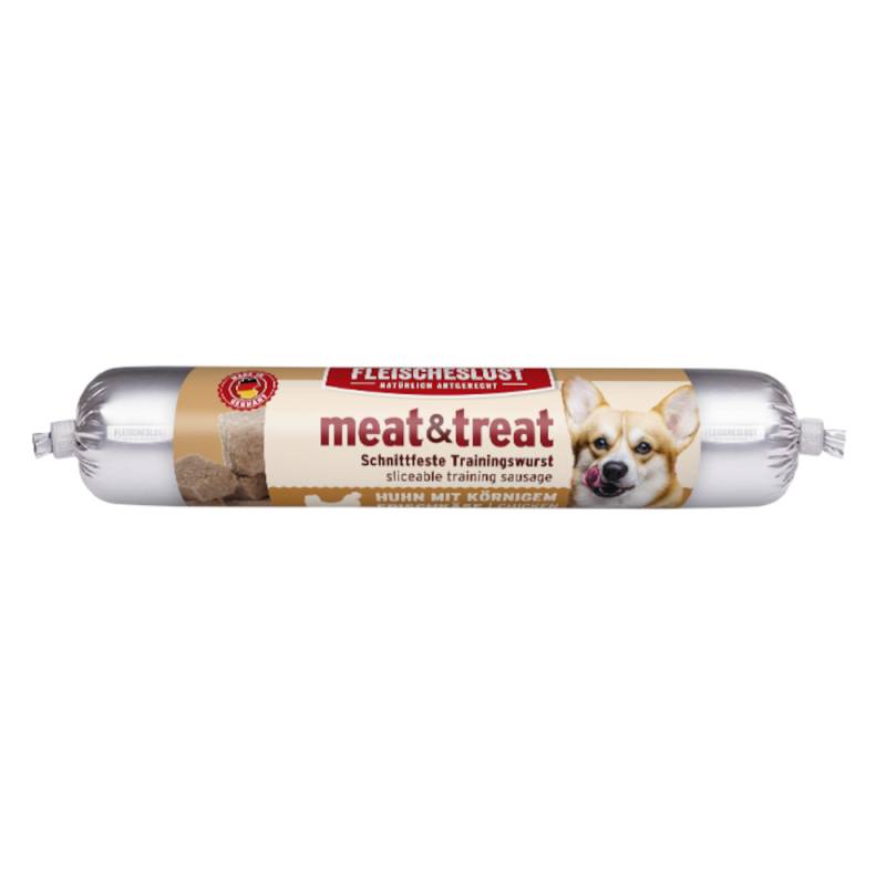 Fleischeslust meat & treat Trainingswurst - Huhn mit körnigem Frischkäse 80 g von Fleischeslust