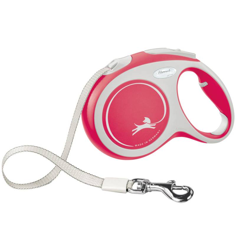 FLEXI Rollleine New COMFORT Gurt - 5m, bis 60kg - rot FLEXI Rollleine New COMFORT Gurt - 5m, bis 60kg - rot von Flexi