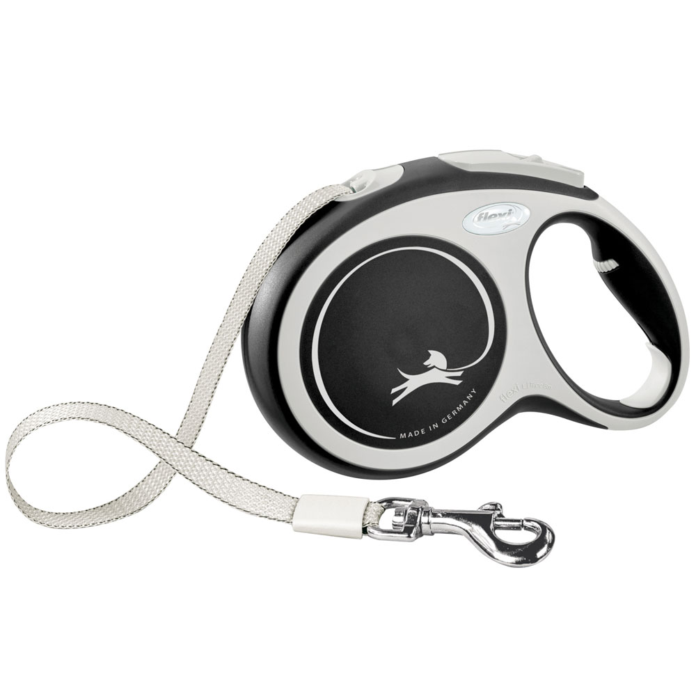 FLEXI Rollleine New COMFORT Gurt - 8m, bis 50kg - schwarz FLEXI Rollleine New COMFORT Gurt - 8m, bis 50kg - schwarz von Flexi