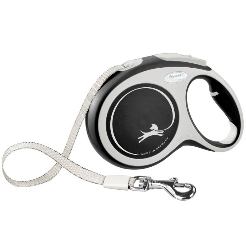 FLEXI Rollleine New COMFORT Gurt - 8m, bis 50kg - schwarz FLEXI Rollleine New COMFORT Gurt - 8m, bis 50kg - schwarz von Flexi