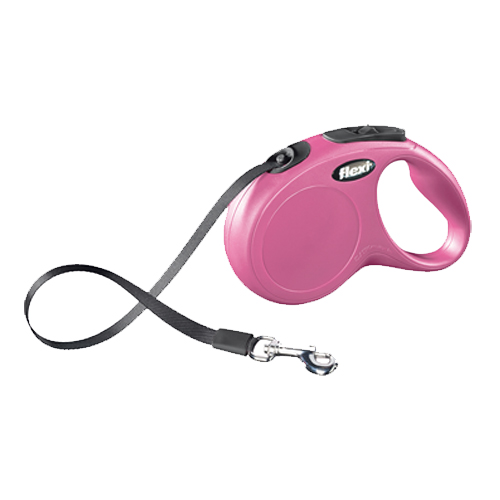 Flexi Gurt-Leine New Classic - Tape Leash - Rosa - M von Flexi