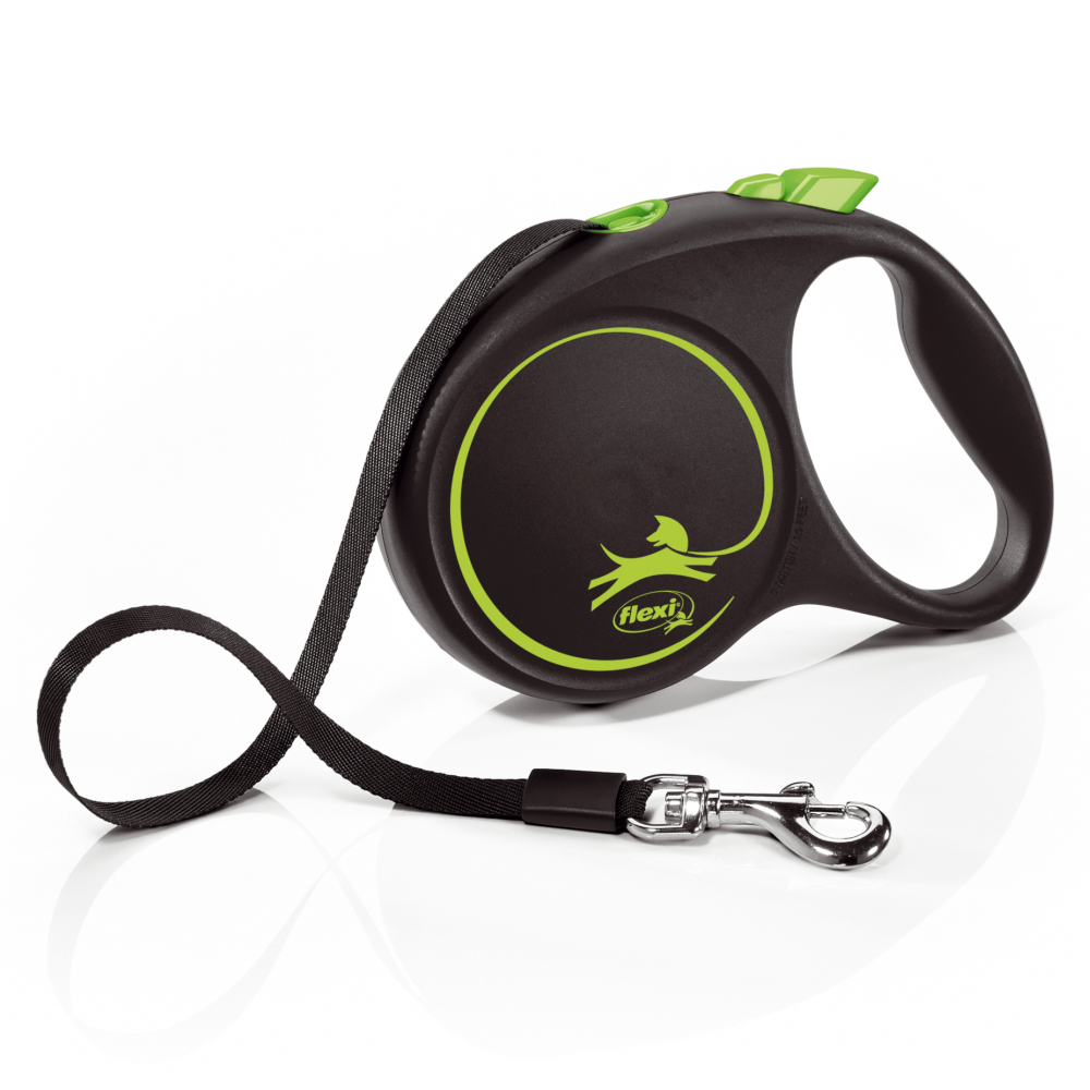 flexi Black Design Gurtleine grün, 5 m - Größe M: bis 25 kg flexi Black Design Gurtleine grün, 5 m - Größe M: bis 25 kg von Flexi
