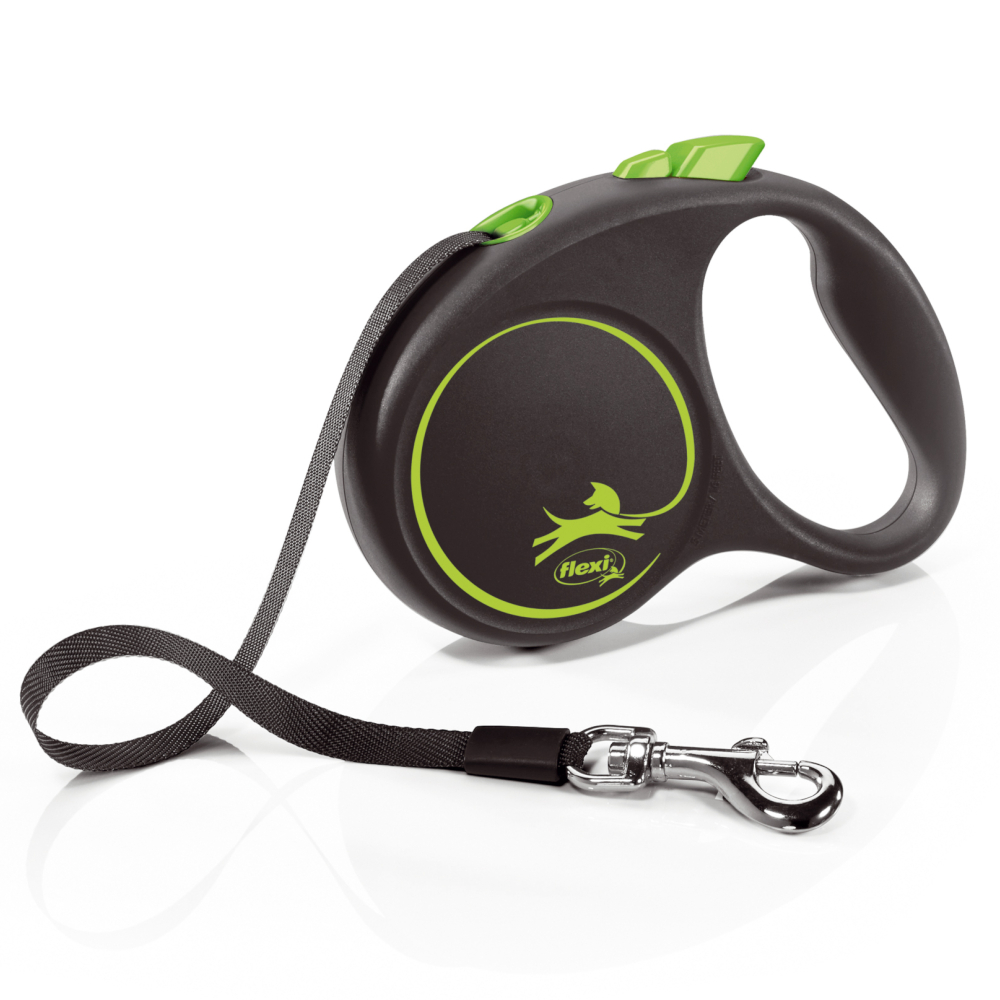 flexi Black Design Gurtleine grün, 5 m - Größe S: bis 15 kg flexi Black Design Gurtleine grün, 5 m - Größe S: bis 15 kg von Flexi