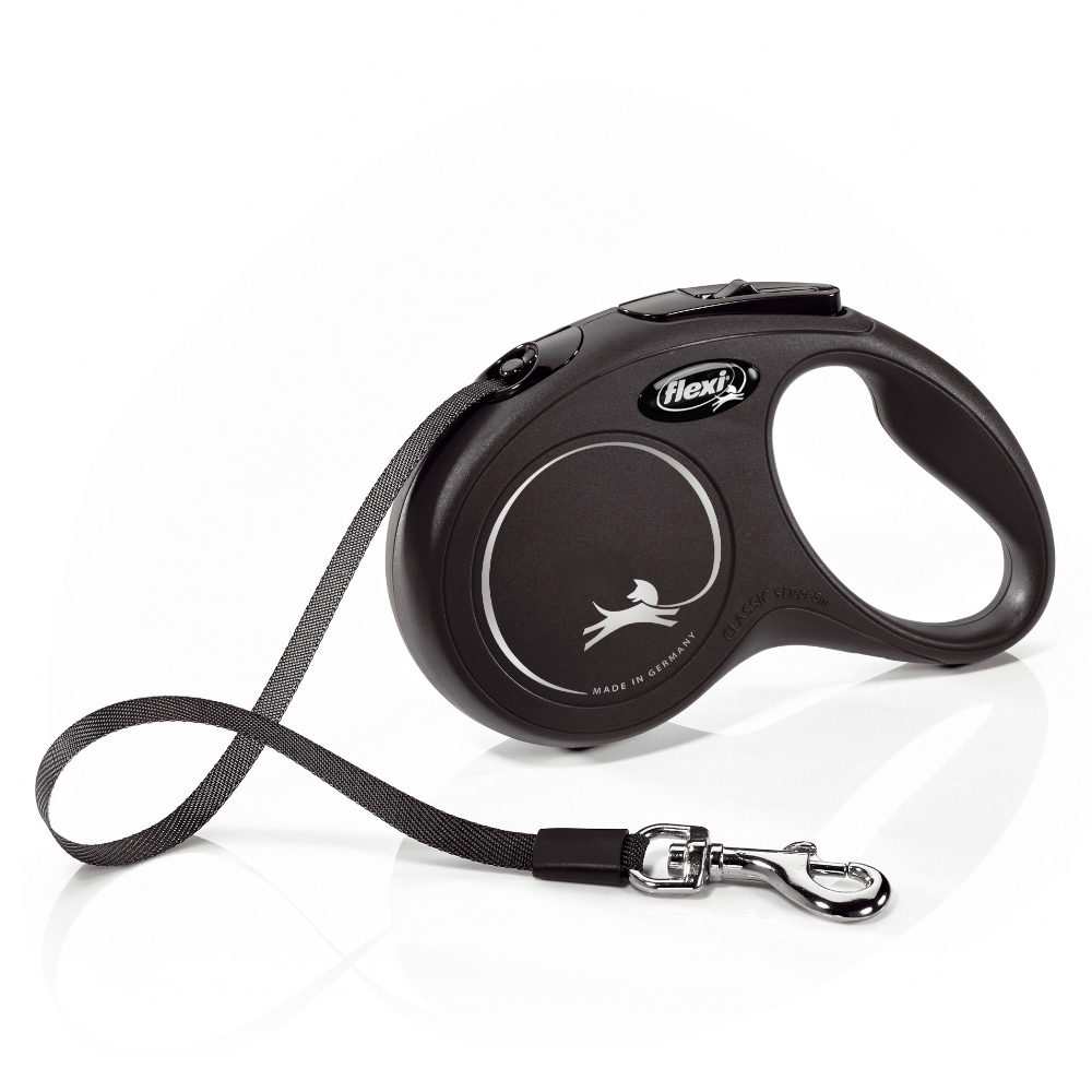 flexi Classic Gurt-Leine schwarz, 5 m - Größe S: bis 15 kg flexi Classic Gurt-Leine schwarz, 5 m - Größe S: bis 15 kg von Flexi