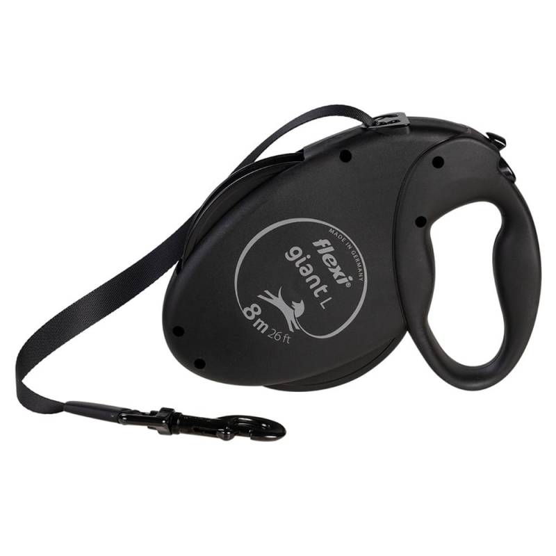 flexi Hundeleine Giant Gurt Black Edition mattschwarz, Länge: ca. 8 m von Flexi