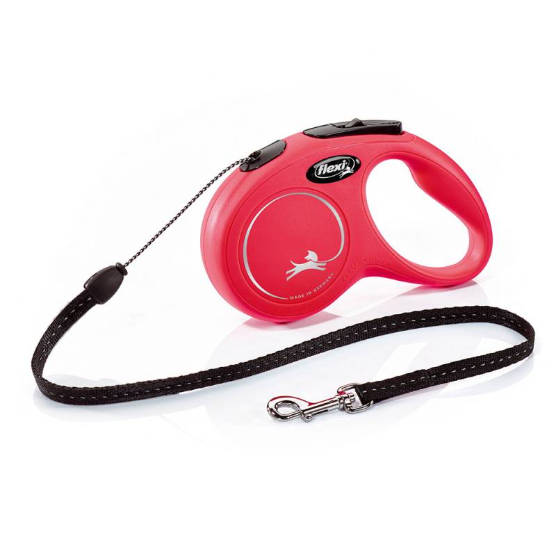 flexi New Classic Seil-Leine S rot, von Flexi