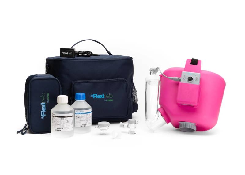 Flexineb E3 Inhalator Komplettset Large Pink von Flexineb®