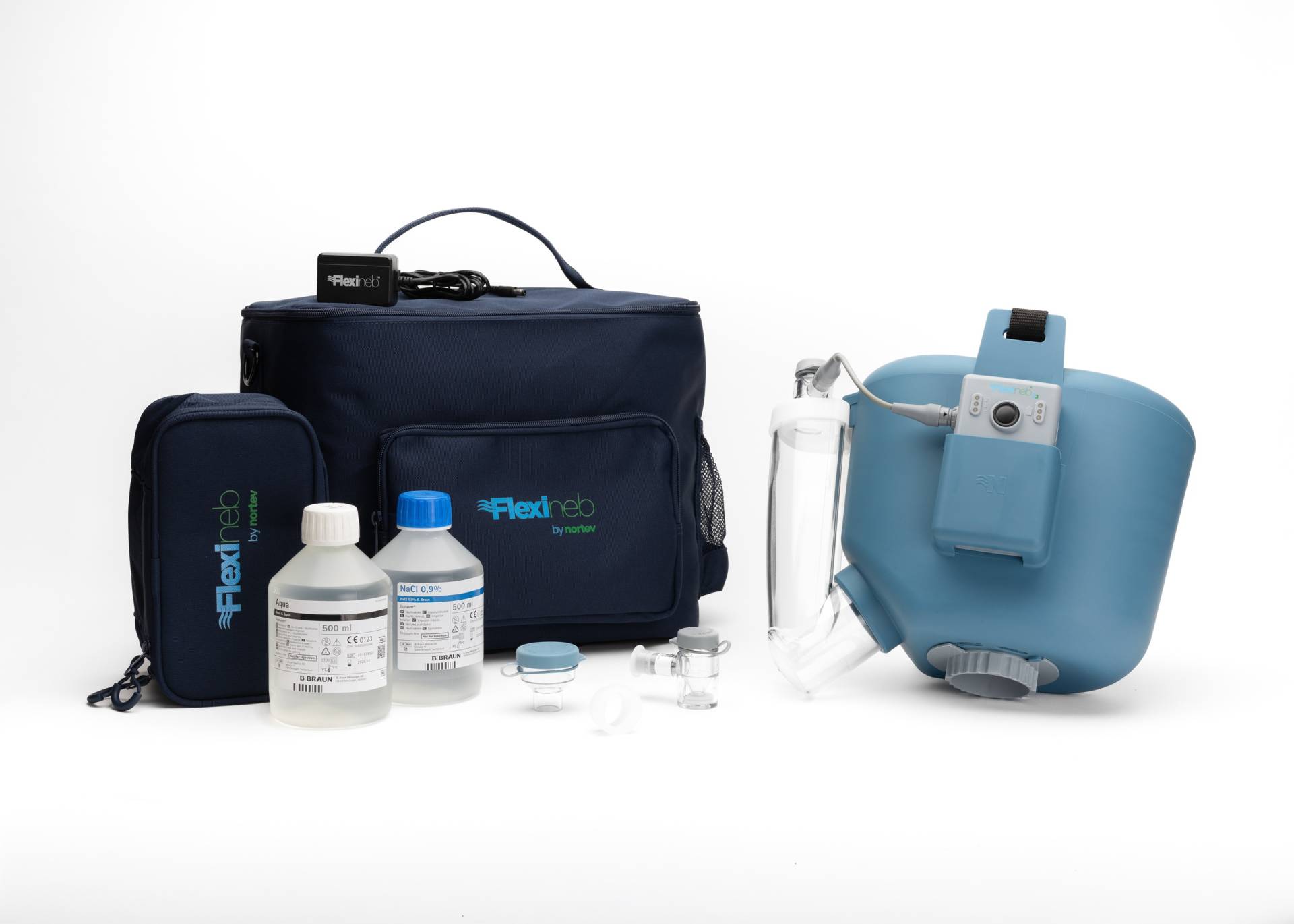 Flexineb E3 Inhalator Komplettset Standard Blau von Flexineb®
