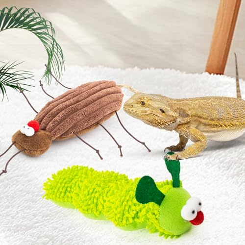FlidRunest 2 Pack Bartagrachen Zubehör Spielzeug, Plüschtier für Bartagamen, interaktive Bartagame, Simulation, Stofftiere für Panzer, Reptilien, Stofftiere, Bartdrache Spielzeug FlidRunest 2 Pack Bartagrachen Zubehör Spielzeug, Plüschtier für Bartagamen, interaktive Bartagame, Simulation, Stofftiere für Panzer, Reptilien, Stofftiere, Bartdrache Spielzeug von FlidRunest