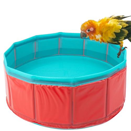 FlidRunest Conure Badewanne für den Außenbereich, tragbare Papageien-Badewanne für Traver, einfach zu verstauen und zu transportieren, Vogelpool-Badewanne für kleine bis große Vögel, afrikanisches FlidRunest Conure Badewanne für den Außenbereich, tragbare Papageien-Badewanne für Traver, einfach zu verstauen und zu transportieren, Vogelpool-Badewanne für kleine bis große Vögel, afrikanisches von FlidRunest