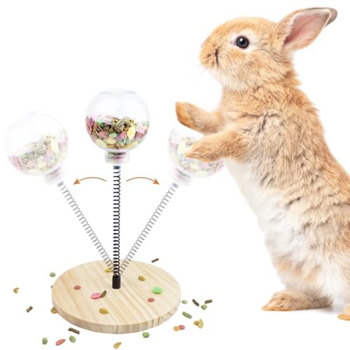 FlidRunest Kaninchen-Futterball mit Holzsockel, interaktives langsames Füttern, Puzzle-Spielzeug für Kaninchen, Fütterungs-Langeweile, Spaß, halten Sie Ihren Hasen unterhalten FlidRunest Kaninchen-Futterball mit Holzsockel, interaktives langsames Füttern, Puzzle-Spielzeug für Kaninchen, Fütterungs-Langeweile, Spaß, halten Sie Ihren Hasen unterhalten von FlidRunest