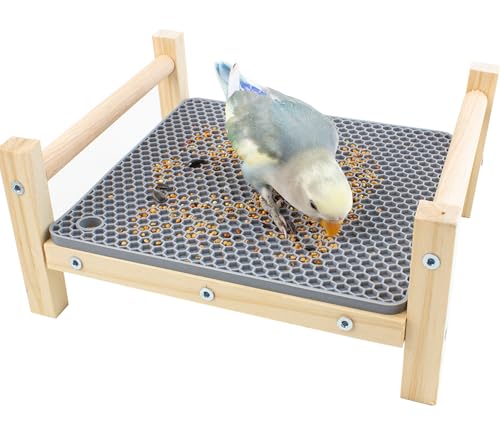 FlidRunest Vogelfutter-Bett Puzzle, Papageien-Hängematten-Bett mit Futtermatte, Papageien-Silikon-Sitzstangenbett, Vogelsitzstange, Conure Plattform, Silikon-Futterspielzeug für Sittiche FlidRunest Vogelfutter-Bett Puzzle, Papageien-Hängematten-Bett mit Futtermatte, Papageien-Silikon-Sitzstangenbett, Vogelsitzstange, Conure Plattform, Silikon-Futterspielzeug für Sittiche von FlidRunest