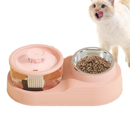 Automatischer Futterspender für Haustiere,Automatischer Futterspender für Katzen - 2-in-1-Automatischer Katzenfutterautomat | Automatischer Futterspender für Katzen und Hunde, automatischer Futter- un von Flkiglm