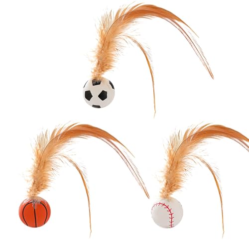 Flkiglm 6 Stück Hüpfender Katzenball mit Feder, Katzenspielzeug Bälle, Interaktives Katzenspielzeug, interaktive Gummi-Pounce-Ball-Spielzeuge für Kätzchen, Lustige Katzenspielzeug Federball Spielzeug Flkiglm 6 Stück Hüpfender Katzenball mit Feder, Katzenspielzeug Bälle, Interaktives Katzenspielzeug, interaktive Gummi-Pounce-Ball-Spielzeuge für Kätzchen, Lustige Katzenspielzeug Federball Spielzeug von Flkiglm