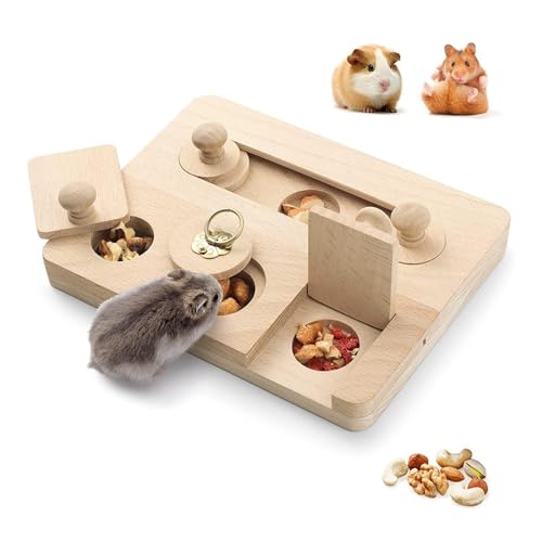 Flkiglm Futtersachen, kleine Tiere Anreicherung Futtersuche Spielzeug - Interaktives Snuffle Logic Game Enrichment Toys,Mentalstimulation Feeder -Trainingspuzzle für, Hamster, Kaninchen, Rennmäuse von Flkiglm