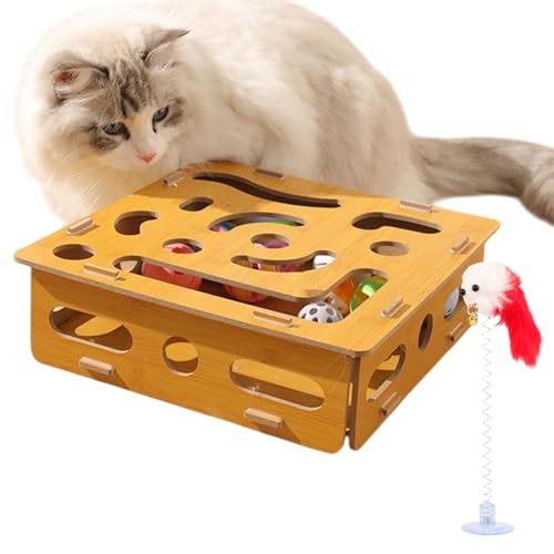 Flkiglm Katzen Puzzle Box,Mentale Stimulation Für Kätzchen,Kitten Bewegungsspielzeug Für Energieabbau Und Gegen Langeweile | Tägliches Spielen Im Wohnzimmer Schlafzimmer Für Berufstätige Und Flkiglm Katzen Puzzle Box,Mentale Stimulation Für Kätzchen,Kitten Bewegungsspielzeug Für Energieabbau Und Gegen Langeweile | Tägliches Spielen Im Wohnzimmer Schlafzimmer Für Berufstätige Und von Flkiglm